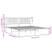 Estructura cama sin colchón con cabecero metal blanco 183x213cm