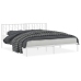 Estructura cama sin colchón con cabecero metal blanco 193x203cm