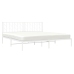 Estructura cama sin colchón con cabecero metal blanco 193x203cm