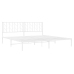 Estructura cama sin colchón con cabecero metal blanco 193x203cm
