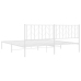Estructura cama sin colchón con cabecero metal blanco 193x203cm