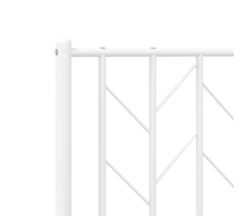 Estructura cama sin colchón con cabecero metal blanco 193x203cm