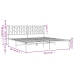 Estructura cama sin colchón con cabecero metal blanco 193x203cm