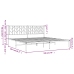Estructura cama sin colchón con cabecero metal blanco 193x203cm