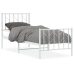 Estructura cama sin colchón con estribo metal blanco 75x190 cm