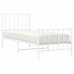 Estructura cama sin colchón con estribo metal blanco 75x190 cm