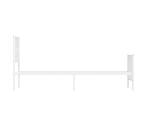 Estructura cama sin colchón con estribo metal blanco 75x190 cm