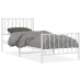 Estructura cama sin colchón con estribo metal blanco 90x190 cm