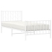 Estructura cama sin colchón con estribo metal blanco 90x190 cm