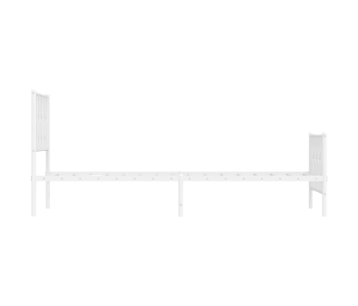 Estructura cama sin colchón con estribo metal blanco 90x190 cm