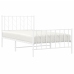 Estructura cama metal cabecero y estribo blanca 100x190 cm