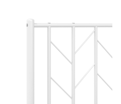 Estructura cama metal cabecero y estribo blanca 100x190 cm