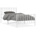 Estructura cama sin colchón con estribo metal blanco 100x200 cm
