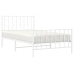Estructura cama sin colchón con estribo metal blanco 100x200 cm