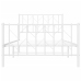 Estructura cama sin colchón con estribo metal blanco 100x200 cm