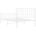 Estructura cama sin colchón con estribo metal blanco 100x200 cm