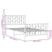 Estructura cama sin colchón con estribo metal blanco 100x200 cm