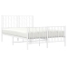 Estructura cama sin colchón con estribo metal blanco 120x190 cm