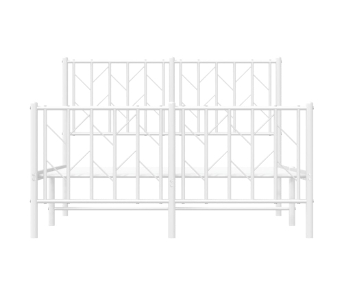 Estructura cama sin colchón con estribo metal blanco 120x190 cm