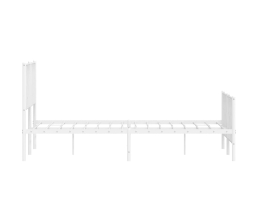 Estructura cama sin colchón con estribo metal blanco 135x190 cm