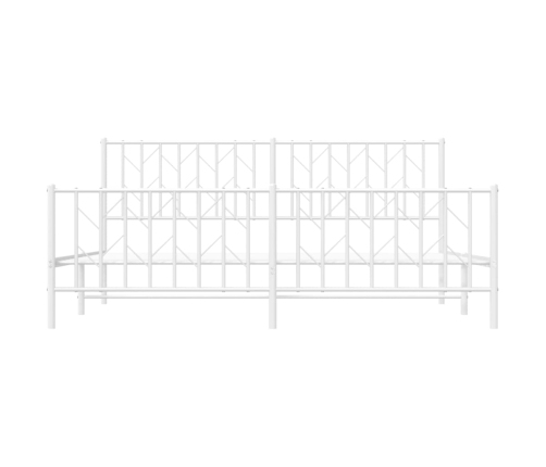 Estructura cama sin colchón con estribo metal blanco 183x213 cm