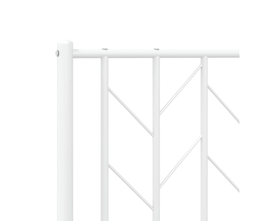 Estructura cama sin colchón con estribo metal blanco 183x213 cm