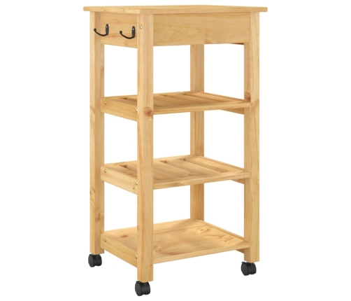 Carrito de cocina MONZA madera maciza de pino 48x40x90 cm