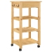 Carrito de cocina MONZA madera maciza de pino 48x40x90 cm