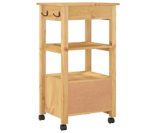 Carrito de cocina MONZA madera maciza de pino 48x40x90 cm