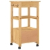 Carrito de cocina MONZA madera maciza de pino 48x40x90 cm