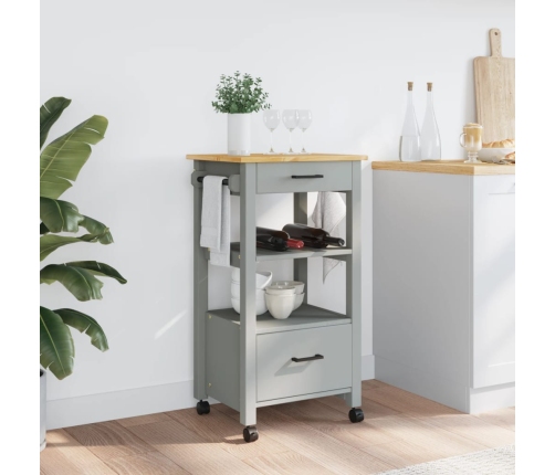 Carrito de cocina MONZA madera maciza de pino 48x40x90 cm