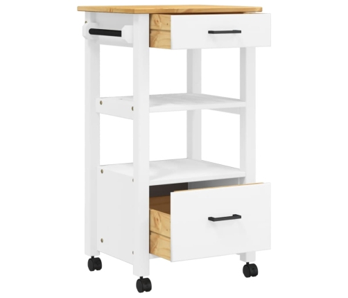 Carrito de cocina MONZA madera maciza de pino 48x40x90 cm