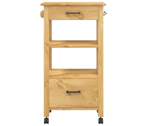 Carrito de cocina MONZA madera maciza de pino 48x40x90 cm