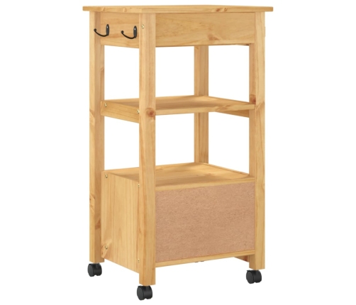 Carrito de cocina MONZA madera maciza de pino 48x40x90 cm