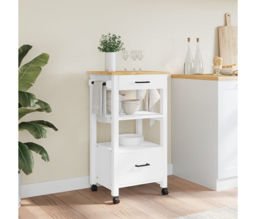 Carrito de cocina MONZA madera maciza de pino 48x40x90 cm