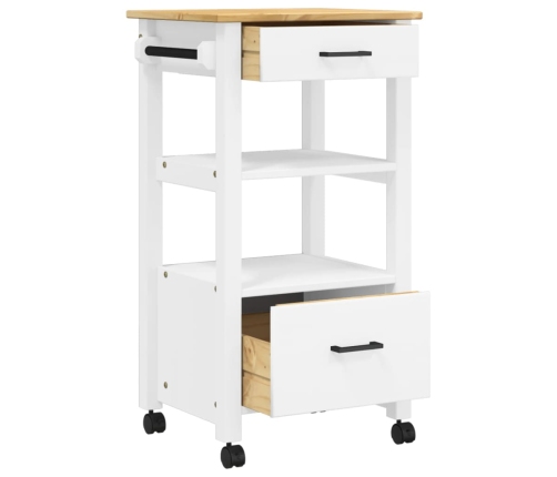 Carrito de cocina MONZA madera maciza de pino 48x40x90 cm