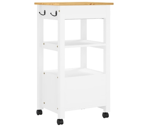 Carrito de cocina MONZA madera maciza de pino 48x40x90 cm