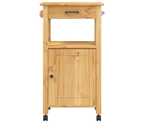 Carrito de cocina MONZA madera maciza de pino 48x40x90 cm