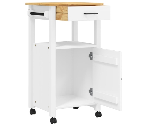 Carrito de cocina MONZA madera maciza de pino 48x40x90 cm