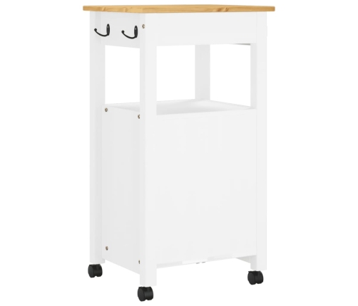 Carrito de cocina MONZA madera maciza de pino 48x40x90 cm