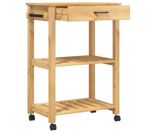 Carrito de cocina MONZA madera maciza de pino 60x40x90 cm