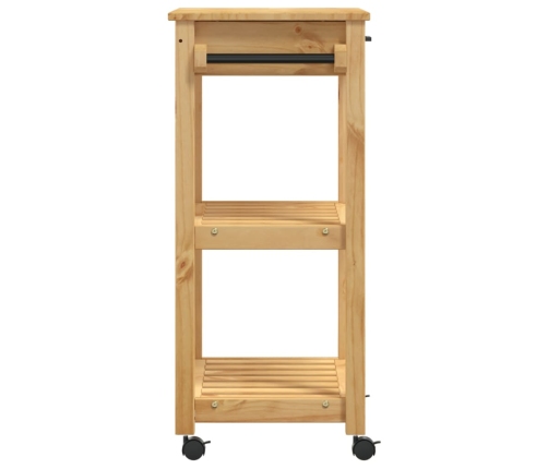 Carrito de cocina MONZA madera maciza de pino 60x40x90 cm