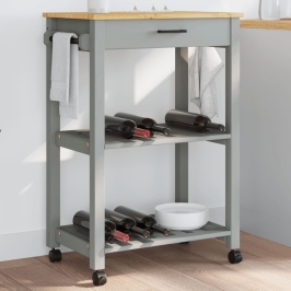 Carrito de cocina MONZA madera maciza de pino 60x40x90 cm