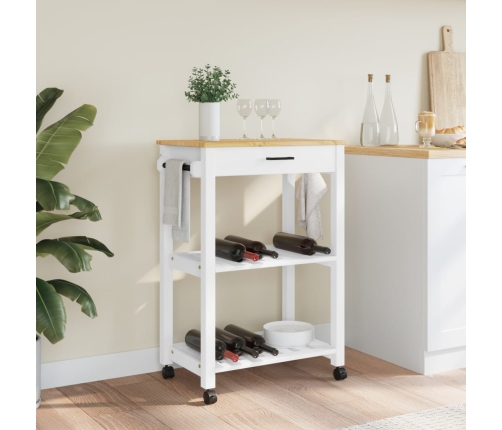 Carrito de cocina MONZA madera maciza de pino 60x40x90 cm