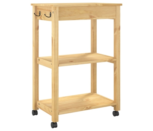 Carrito de cocina MONZA madera maciza de pino 60x40x90 cm