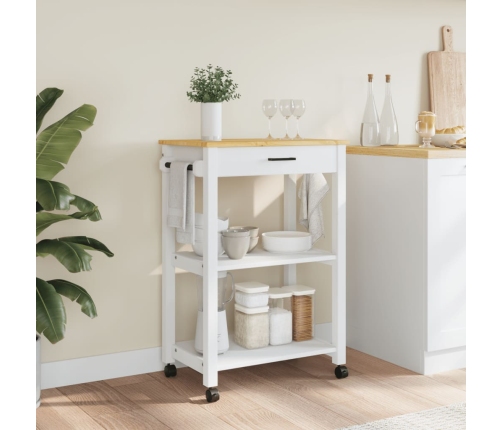 Carrito de cocina MONZA madera maciza de pino 60x40x90 cm