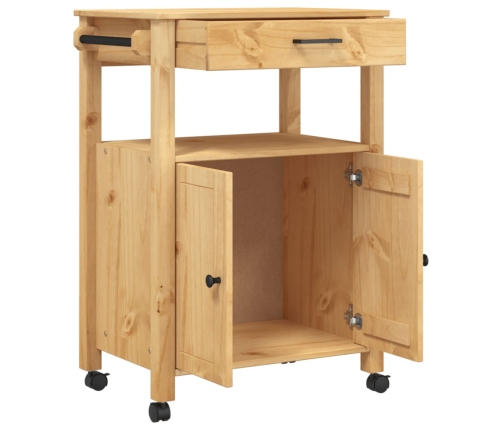 Carrito de cocina MONZA madera maciza de pino 60x40x90 cm