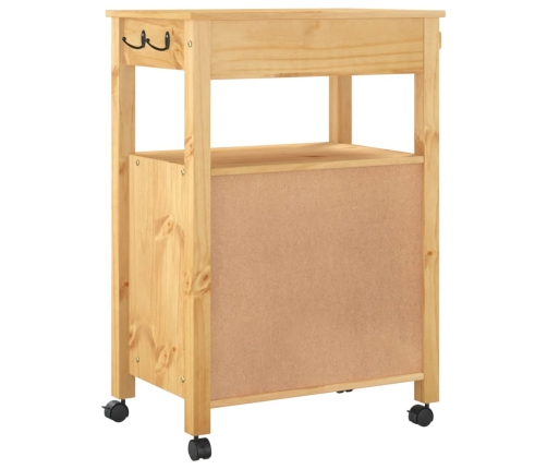 Carrito de cocina MONZA madera maciza de pino 60x40x90 cm