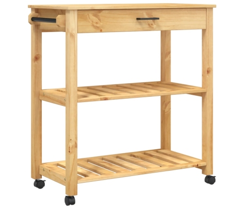 Carrito de cocina MONZA madera maciza de pino 84x40x90 cm