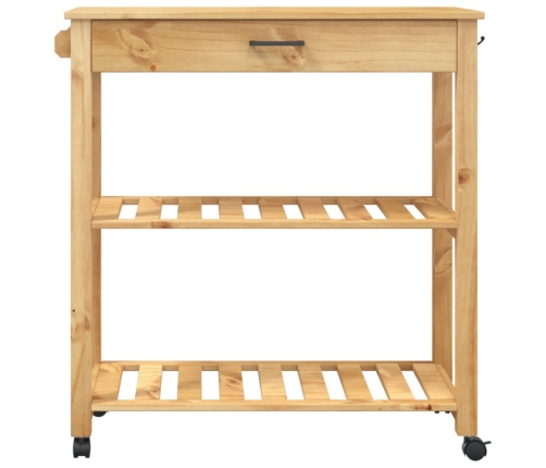 Carrito de cocina MONZA madera maciza de pino 84x40x90 cm